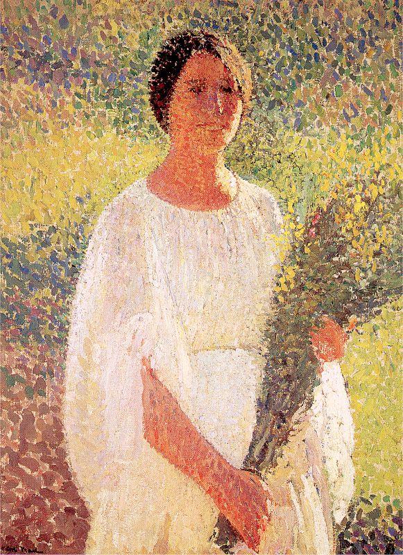 Martin, Henri Woman with Flowers china oil painting image